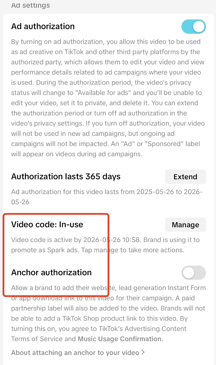Step 4: generating ad code and turn off anchor